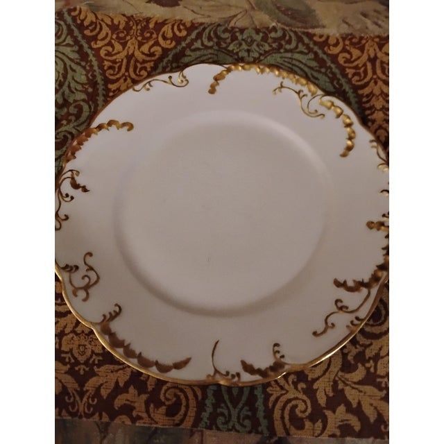 Shabby Chic Antique Haviland Limoges Rare Blush Tint Luncheon Plates - Set of 6 For Sale - Image 3 of 6