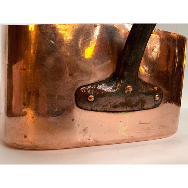 Vintage Rectangular French Copper Pot # 1 For Sale - Image 9 of 11