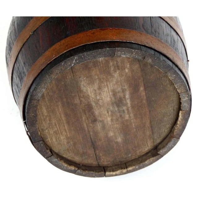 Antique European Oak and Copper Handled Peat Bucket For Sale - Image 9 of 10