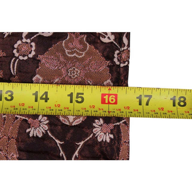 Brown Elegant Suzani Floral Turkish Decorative Pillow For Sale - Image 8 of 10
