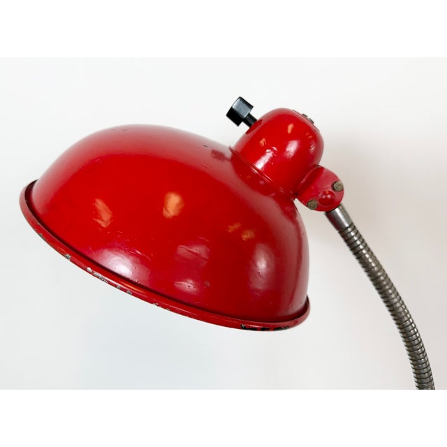 Large Vintage Industrial German Workshop Table Lamp from Helo Leuchten, 1950s For Sale - Image 4 of 18