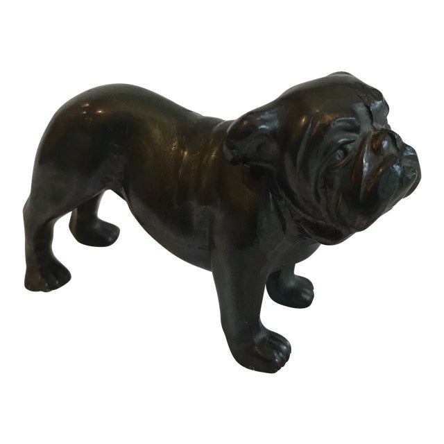 20th Century Figurative Bronze Bulldog Figurine Chairish
