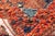 Vintage Turkish Tulu Rug With Bold Red Field and Blue Geometric Motifs For Sale - Image 11 of 12