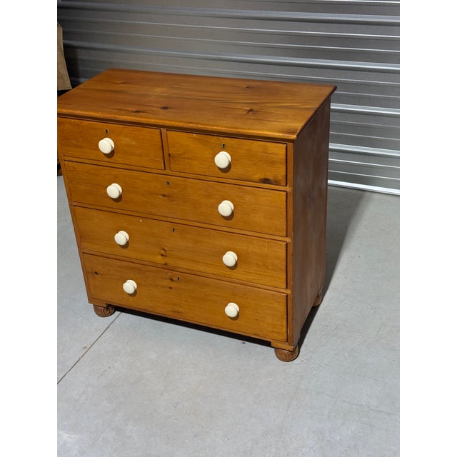 Late 19th Century Antique Pine Two Over Three Drawers - Chest of Drawers From England For Sale - Image 5 of 18