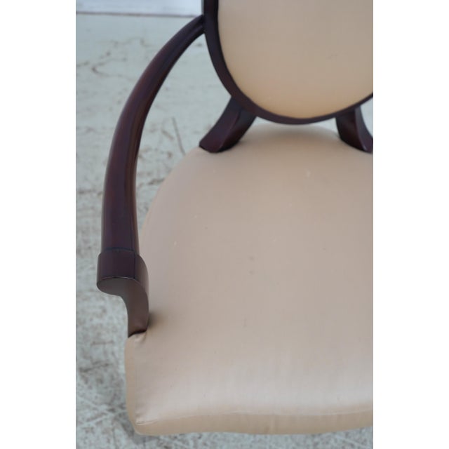 Pair of Baker Mahogany Medallion Back Armchairs For Sale - Image 14 of 18