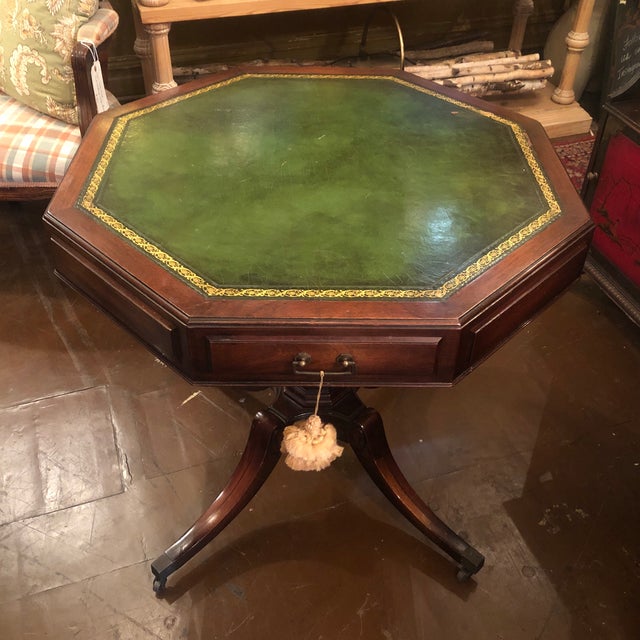 Early 20th Century Weiman Regency Leather Top Table Chairish