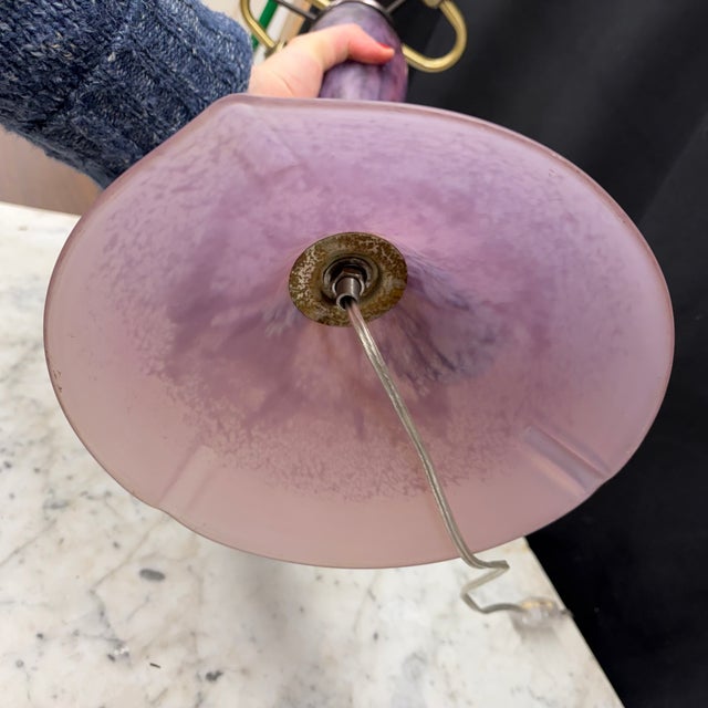 French La Rochere Art Nouveau Mushroom Table Lamps With Dragonflies -a Pair For Sale - Image 9 of 15