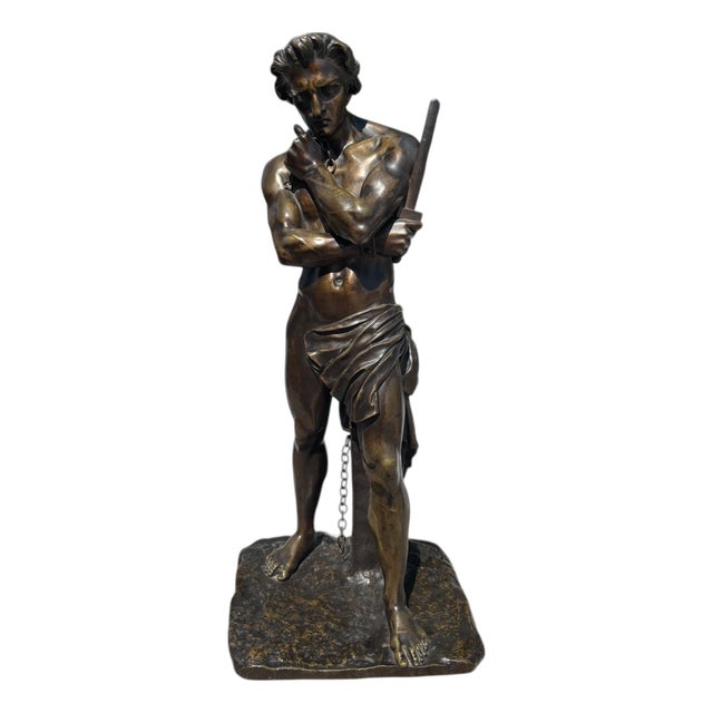 Jean-Jacques Feuchère, Sculpture Depicting Spartacus, 1800s, Bronze For Sale