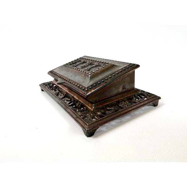Antique Cast Bronze Desk Trinket Box, 1890s For Sale - Image 14 of 14
