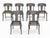 Mid-Century Modern Klismos Dining Chairs Set of 6- Grey Ceruse For Sale - Image 3 of 4