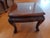 Mid 20th Century 20th Century Asian Mahogany Carved Tea Table and Stools - 7 Pieces For Sale - Image 5 of 8