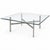 Vintage Custom Brushed Aluminum & Beveled Glass Coffee Table, Circa 1970s This elegant custom-made coffee table featuring...