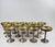 Vintage Spanish Silver-Plated Champagne Goblets - Set of 13 This collection of 13 vintage Spanish silver-plated champagne...