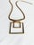 Vintage 1970s Brutalist Geometric Gold-Tone Pendant Necklace For Sale - Image 12 of 12