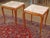 1970s Pair of Vintage Marble Top Walnut Louis XV French Style End Tables For Sale - Image 5 of 15