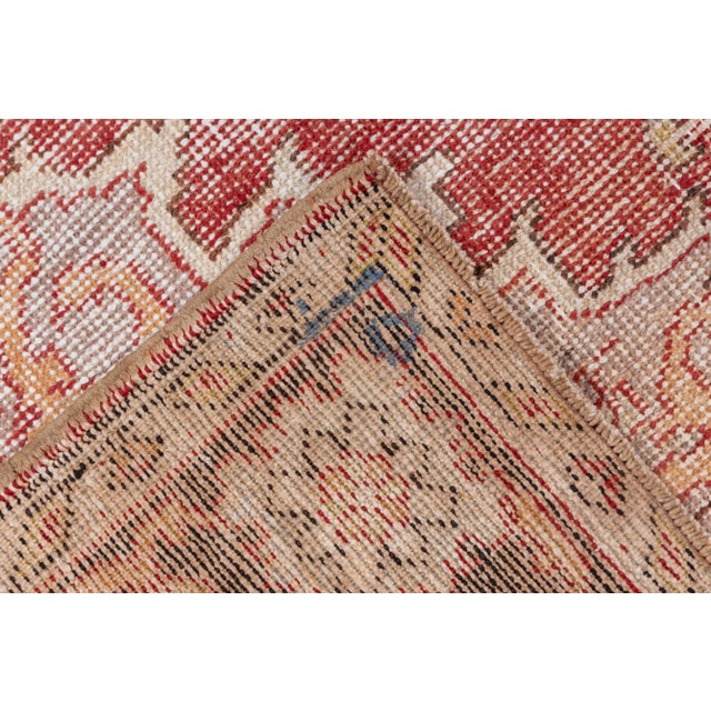Mid-Century Modern Antique Turkish Oushak Rug For Sale - Image 3 of 9