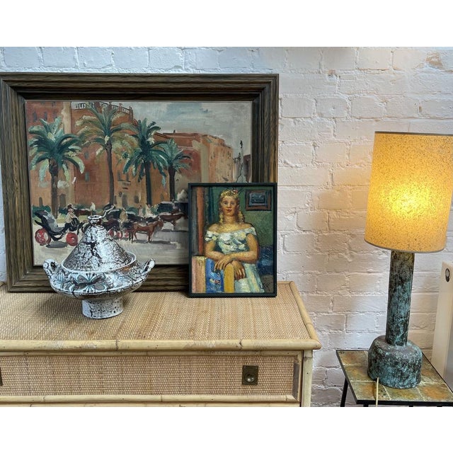 Modern Louis Latapie, Portrait of Renée, 1941, Oil on Board, Framed For Sale - Image 3 of 17