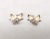 Vintage Signed Boucher Rhodium Plated White Thermoset Leaves Clip Earrings - 2 Pieces For Sale In Philadelphia - Image 6 of 9