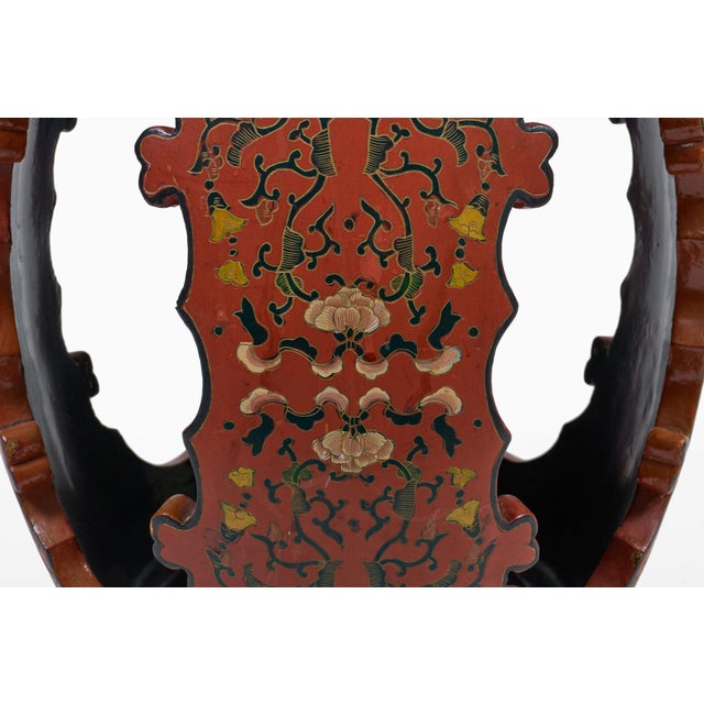 Vintage Chinese Red Lacquered Garden Seat For Sale In Boston - Image 6 of 8