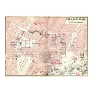 Antique Map of the Forum of Caesar For Sale