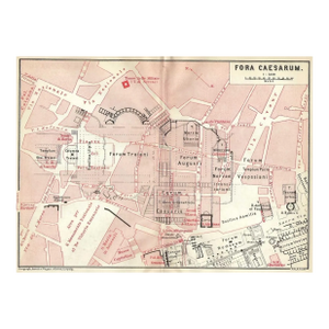 Antique Map of the Forum of Caesar