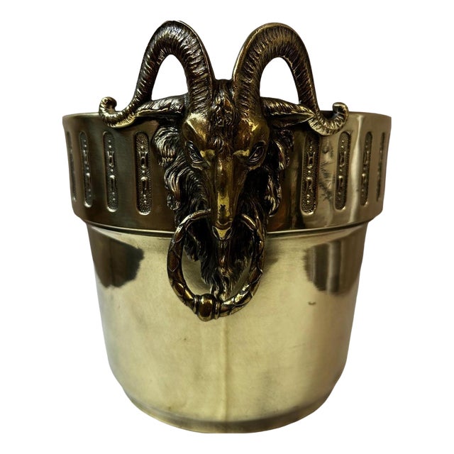 Vintage Brass Champagne Bucket For Sale