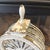 Metal Mid 20th Century Victorian Revival Folding Fan Brass Painted Winged Griffin Fireplace Screen For Sale - Image 7 of 8