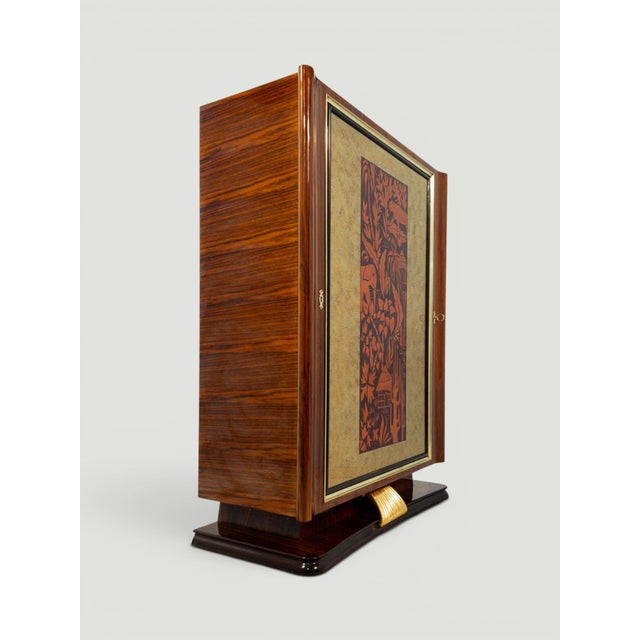 1950s Mid-Century Italian Revolving Cabinet Bar by Vittorio Dassi, 1950s For Sale - Image 5 of 18