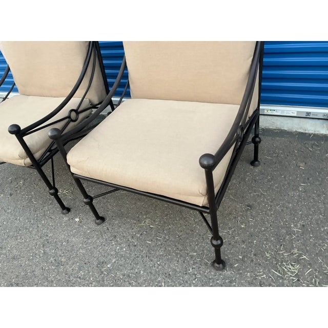 Kreiss Bermuda patio lounge chairs set of 2. The set has sunbrella fabric. The set is well made. The chairs have some wear...