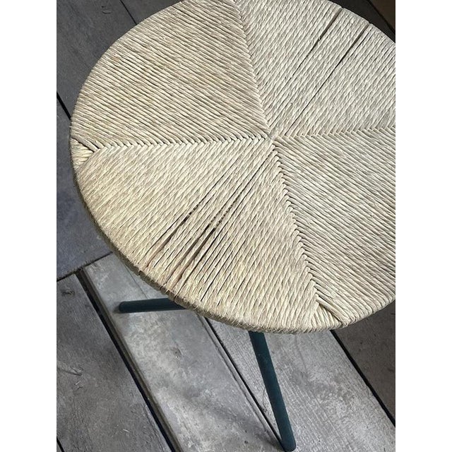 Metal Folding Chairs in Dark Green Metal and Woven Cord from LaPalma, Italy, 1970s, Set of 2 For Sale - Image 7 of 12