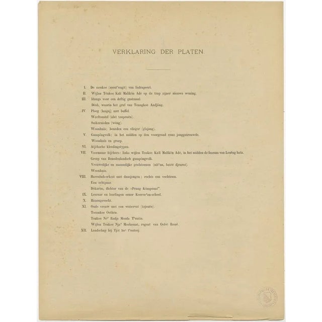E.J. Brill,Twelve Aceh Atjeh, 1895, Print For Sale - Image 14 of 15