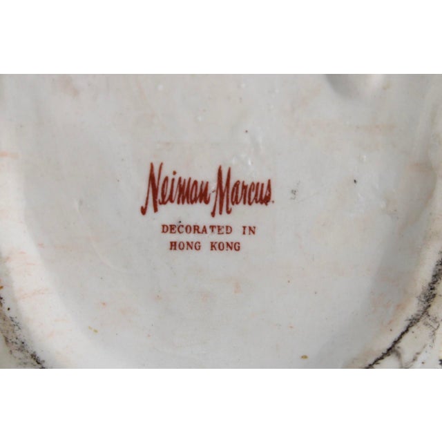 Vintage Neiman Marcus Pair of Chinoiserie Porcelain Quail Boxes, MCM For Sale - Image 10 of 11