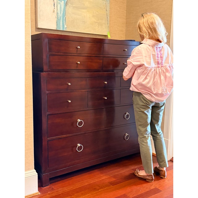 Grand Scale Baker Furniture Mahogany Dresser—TWO Available For Sale - Image 10 of 11