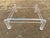 Vintage Mid Century Modern Lucite Glass Top Coffee Cocktail Table For Sale - Image 13 of 18