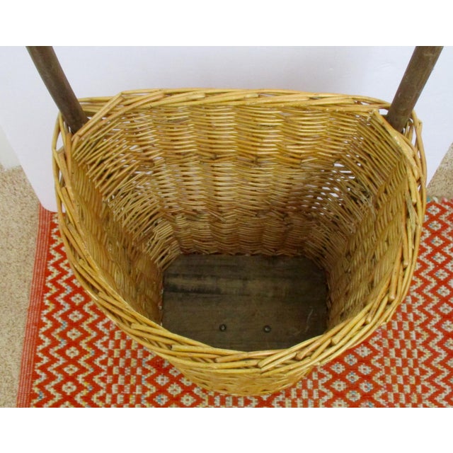 Boho Chic Rattan Wicker Farmers Market Basket Chairish