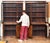Brown English Two-Tiered Glass Front Bookcases of Figured Wood - Two Available For Sale - Image 8 of 17