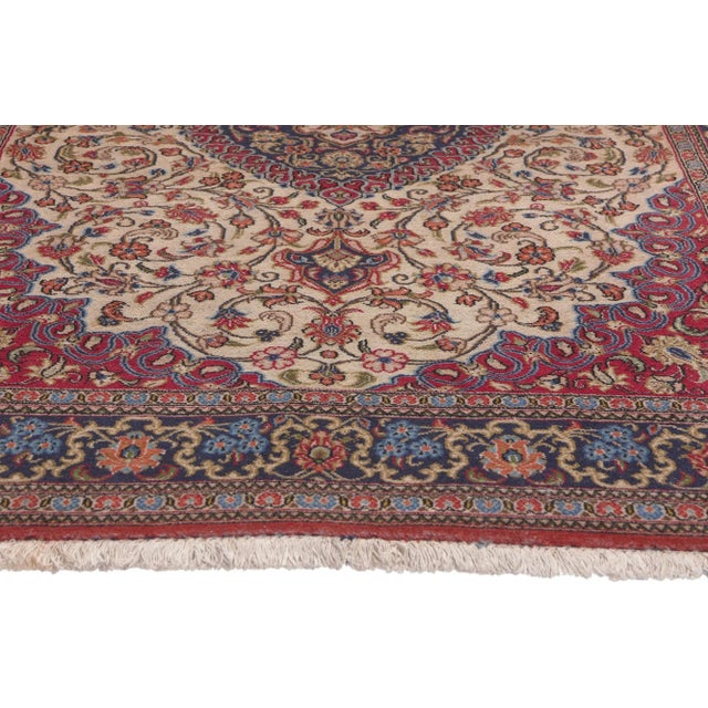 Vintage Persian Qum Rug - 04'05 X 06'07 For Sale - Image 4 of 9
