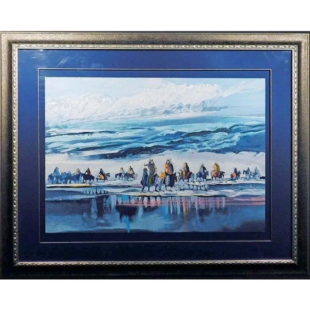 "Crazy Dogs in the Sun" by Earl Biss Original Limited Edition Serigraph on paper Hand signed by the artist Frame Size: 38"...