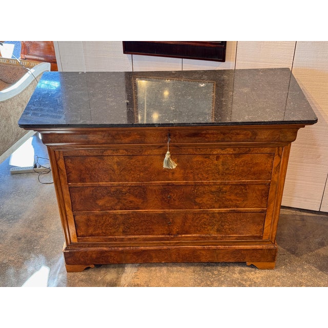 Wood 19th Century Marble Top Louis Philippe Chest For Sale - Image 7 of 14