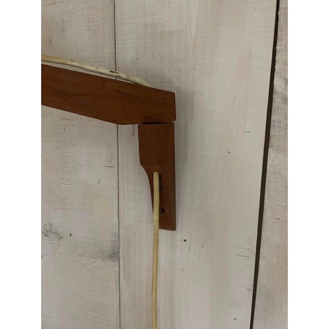Vintage Teak and Sisal Wall Lamp by Lotte Bostlund, 1960s For Sale - Image 10 of 16