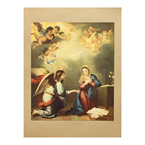 1900s After Bartolomé Esteban Murillo, "The Annunciation" Antique Full-Color Print