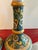 A pair of hand painted vintage candle holders signed Alessi Caltagirone