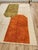 Contemporary Orange Green Color Block Wool Moroccan Rug For Sale - Image 11 of 18