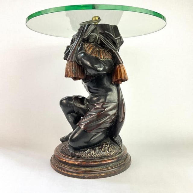 Pair of Mid-Century Modern Wood Carved Venetian Blackamoor Pedestal/Stands For Sale - Image 17 of 17