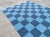 Textile Handmade Vegetable Dyed Woolen Checked Pattern Rug Sky Blue and Navy Blue - 8x10 For Sale - Image 7 of 8