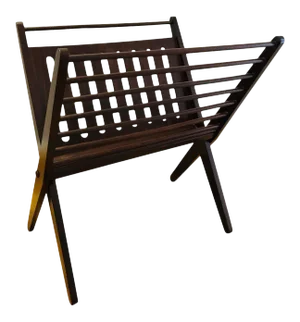 1950s Mid-Century Modern Folding Magazine Stand in Beechwood
