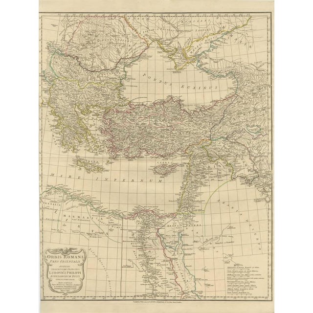 Antique Eastern Roman World Map, 1818 For Sale - Image 9 of 9