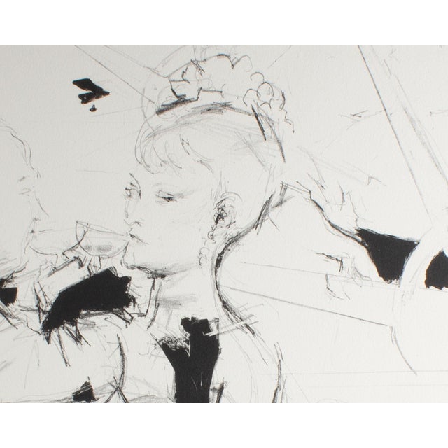 Abstract 1967 “Vernissage” Lithograph by Jack Levine For Sale - Image 3 of 7