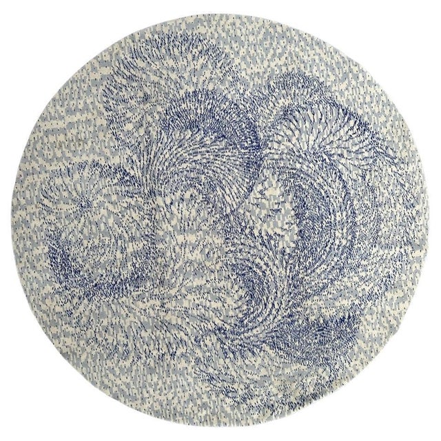Vintage Scandinavian Round Rug, 1960s For Sale - Image 17 of 17