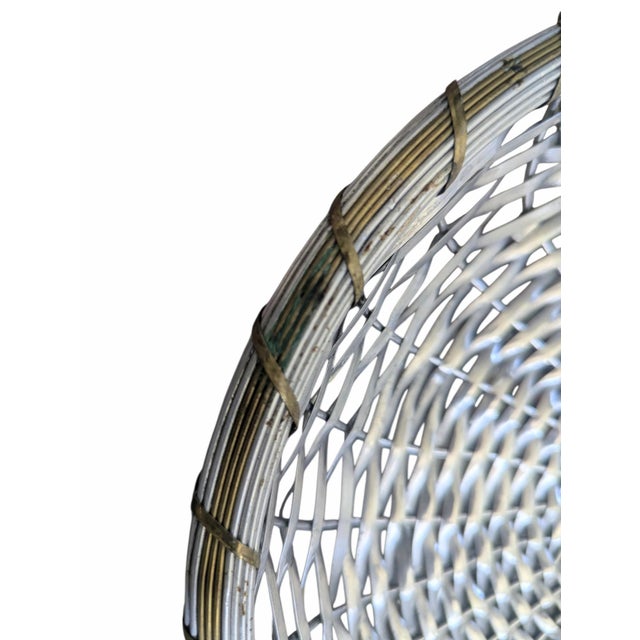 Vintage Woven Silver and Brass French Provincial Style Market Baskets- Set of 3 For Sale - Image 16 of 16
